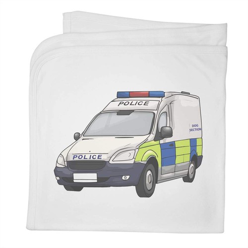 Police dog van baby blanket - dog, van'