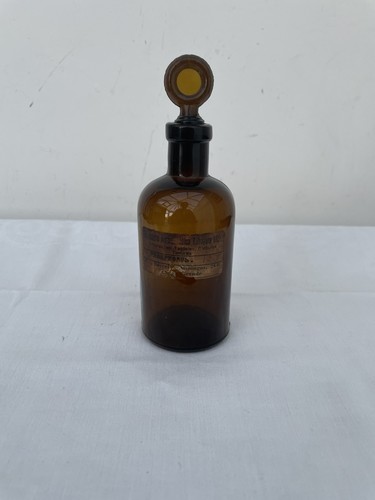 Vintage amber glass pharmacy - glass,