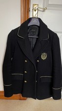 Zara military navy jacket coat - military, jacket/coat