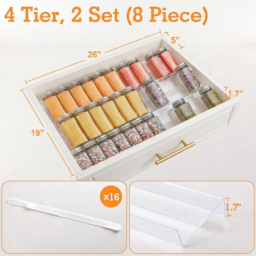 Packs acrylic spice racks - acrylic,