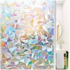 Window Privacy Film Decals Stickers Rainbow Static Clings Film for Glass Door UK