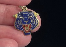 Vintage Tiger Pendant Blue and