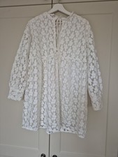 Zara Floral Lace White Mini