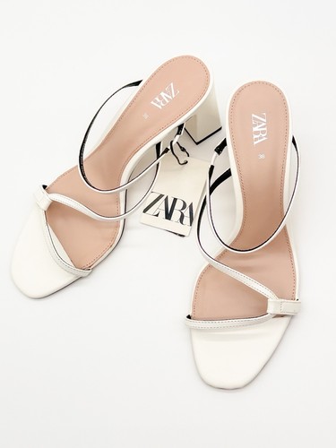 Zara white strappy block - strappy,