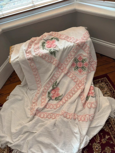 Vintage chenille bedspread - vintage,