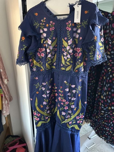 Coast blue flower - blue, dress