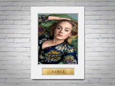 Adele Singer A4 Printed Signed Autograph Photo Display Mount Gift
