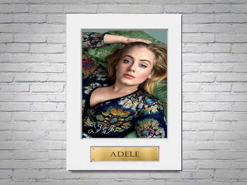 Adele singer printed signed - adele, a4