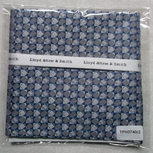 Blue silver hankie - blue,