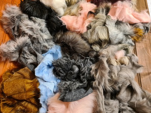 Faux fur fabric scraps choose - faux,