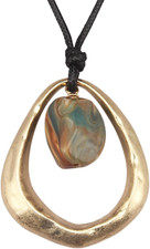 JAOYU Bohemian Necklaces for Women Leather Necklace Wood Pendant Choker Long Bro