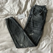 ZARA MENS DISTRESSED GREY JEANS - SIZE W30