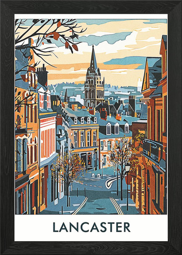 Lancaster cityscape framed - lancaster,