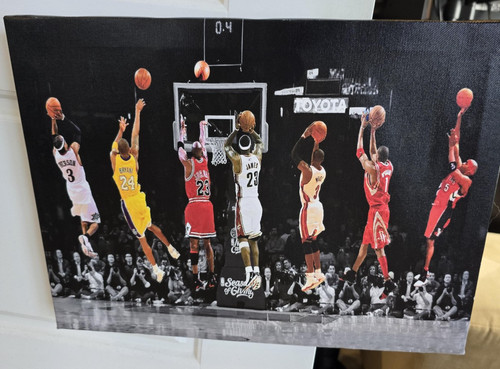 Basketball legends canvas wall - basketball,