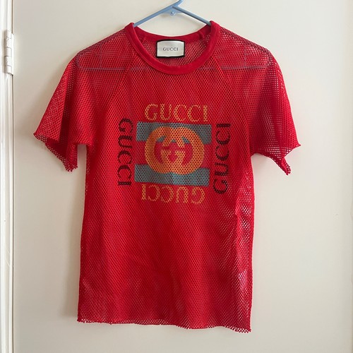 Gucci mens red mesh vintage - mens,