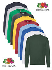 Fruit Of The Loom Plain Jumper Sweatshirt NO LOGO S-M-L-XL-XXL-3XL-4XL-5XL