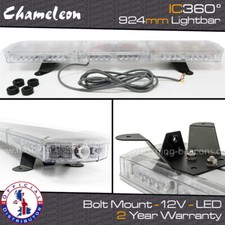 IC360 Gemini 900mm LED Recovery Narrow Lightbar Beacon Bolt Mount 12V
