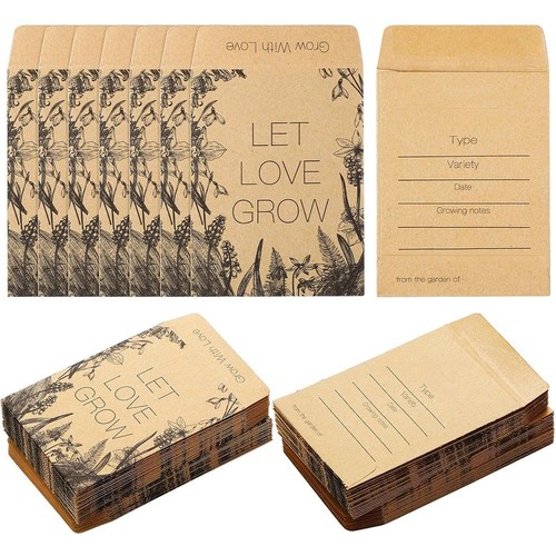 50pcs small kraft - kraft, seed