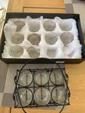 Two Sets Of Moroccan Tea Glasses