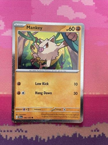 Pokemon card mankey - pokemon, paldea