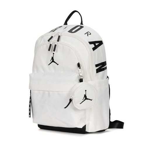 White backpack mesh padded - white,