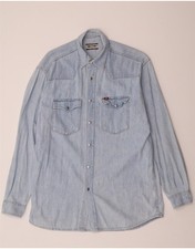 MUSTANG Mens Denim Shirt Small Blue BN13