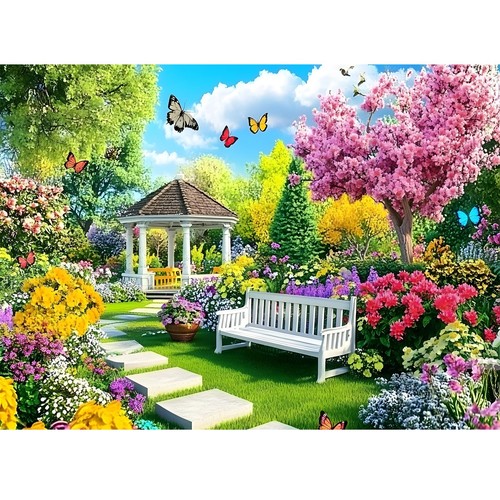 Garden 500 piece jigsaw puzzle - piece,