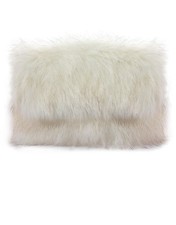 Plain Fur Folded Clutch Bag