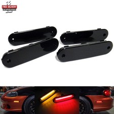 4x Black LED Side Bumper