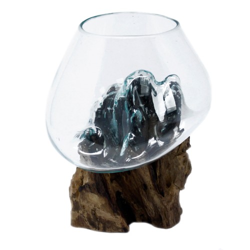 Molten glass bowls rustic - glass,