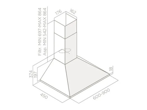 Elica chimney cooker hood - chimney, –