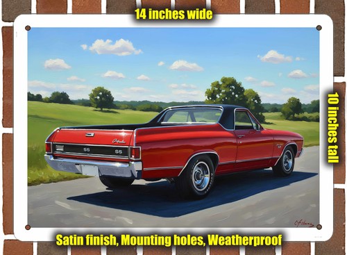 Metal sign 1970 chevrolet - metal, el