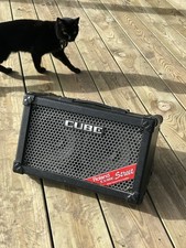 Roland Street Cube Red Battery-Powered Stereo Combo Amplifier with 2-Channel