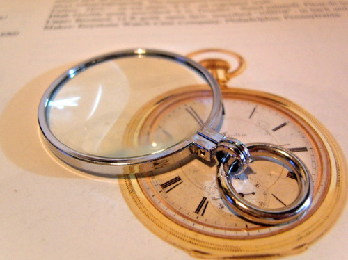Pocket watch chain monocle - watch,