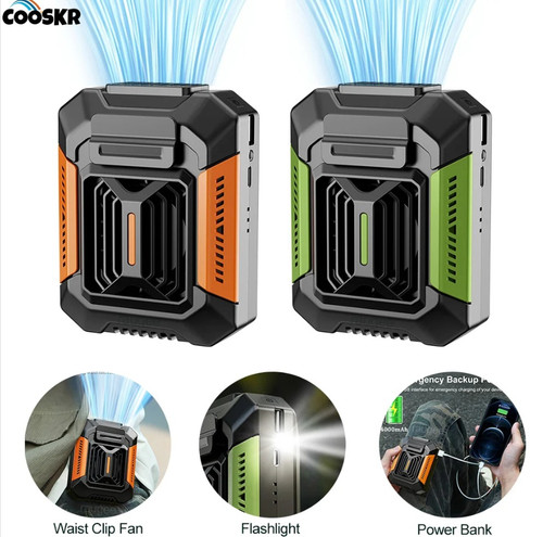1pc portable waist - portable, fan