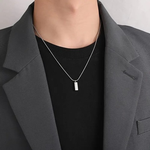 Rectangular pendant necklace - pendant,