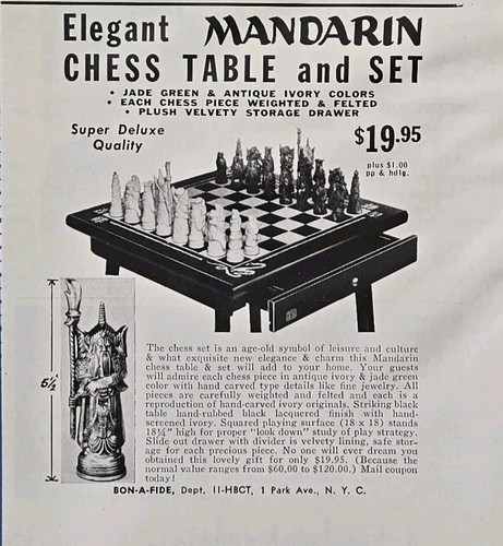 Mandarin chess table - table, and