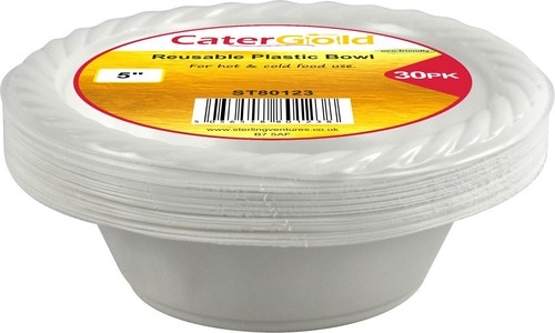 White disposable plastic - white,