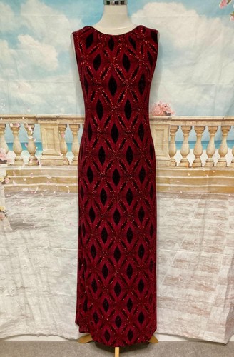 Black red sparkly - glitter, maxi