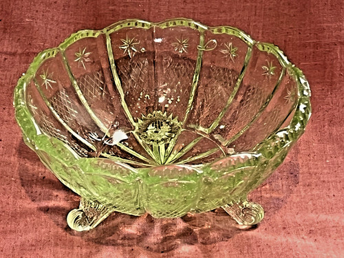 Vintage art deco green pressed - art,