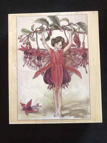 Fuchsia flower fairies stamps - flower,