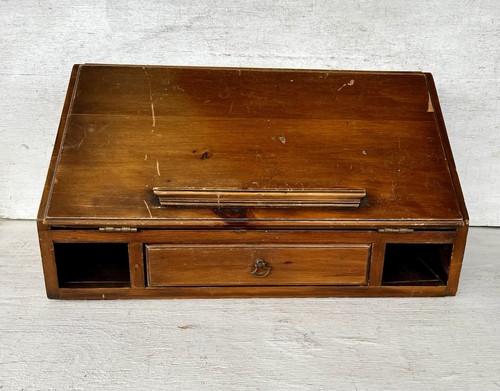 Antique portable wood slanted - antique,