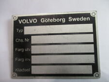 Type Plate Volvo ID Plate S53