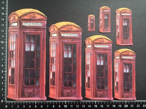 Telephone box die cuts - telephone,