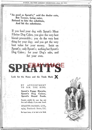 1911 advert spratt meat - 1911, 'meat