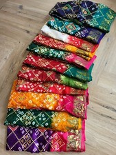Double colour Bandhani, Bandhej, Gharchola, Navratri, puja Saree, Soft Doli silk