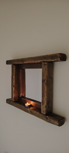 Wood mirror solid pine rustic - mirror,solid, pine,rustic