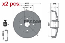 X2 PCS REAR BRAKING DRUM BRAKE