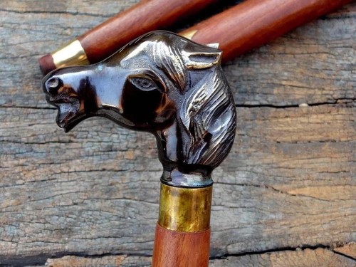 Vintage horse head - vintage, brass