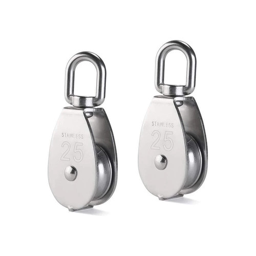 2pcs single pulley - 2pcs, 304
